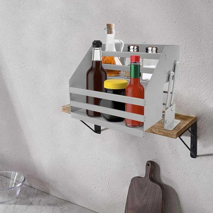 2-Tier Cabinet Pull Down Organizer, Buffer Lifting Design Large Capacity - Image 9