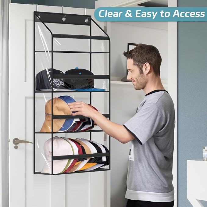 AOODA Clear Over the Door Hat Racks - Image 5