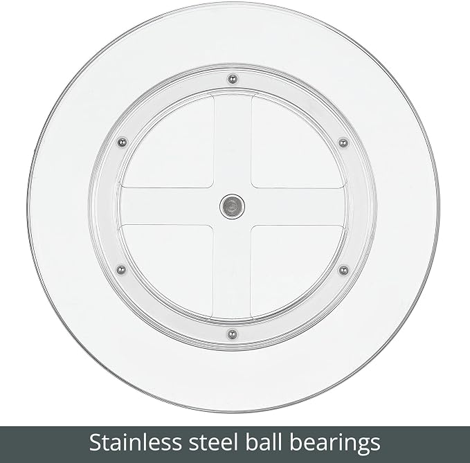 mDesign Lazy Susan Turntable Plastic Spinner - Image 5