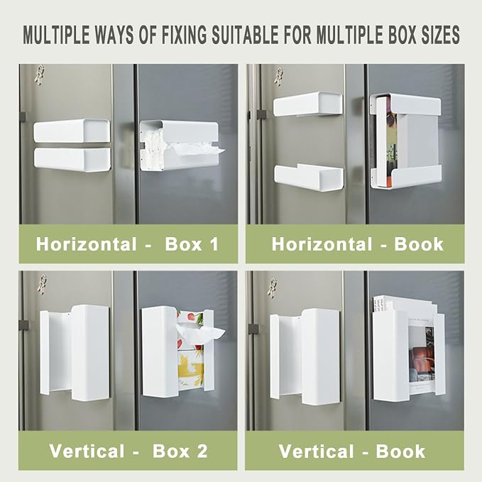 Magnetic Wall Mounted Tissue Box Holder and Glove Box Dispenser - Image 4