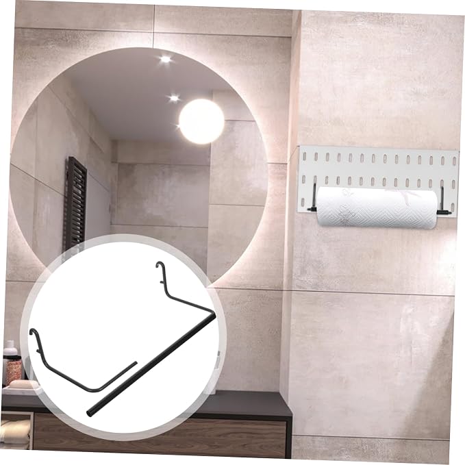 Gatuida Pegboard Paper Towel Holder Sturdy Metal Towel Hook - Image 8