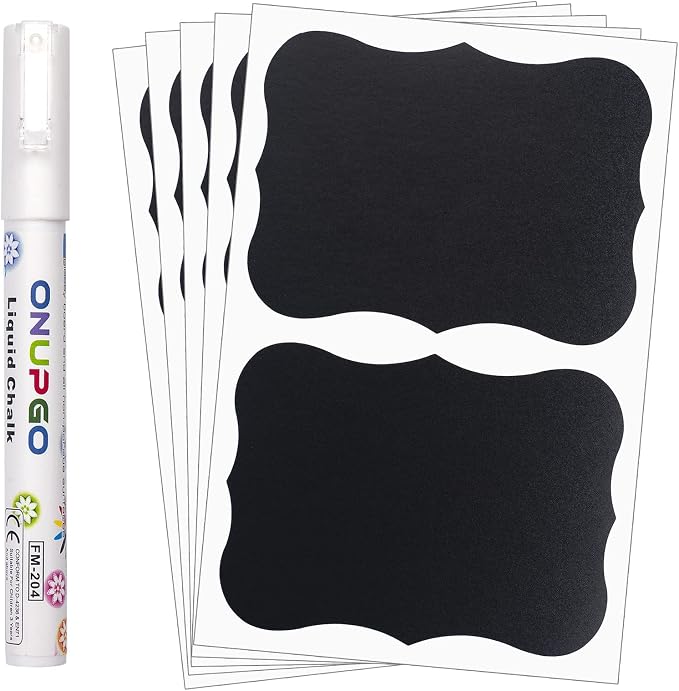 ONUPGO Chalkboard Labels, Waterproof Chalkboard Sticker by ONUPGO