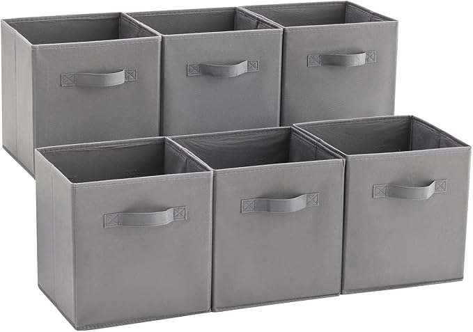 MAX Houser 6 Pack Foldable Fabric Storage Bins by MAXHouser