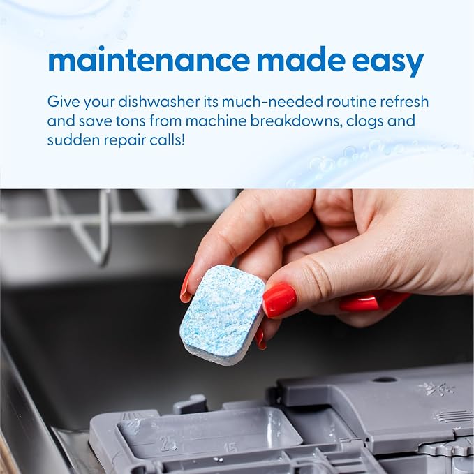 Dishwasher Cleaner & Deodorizer Tablets, Fights Grime, Residue & Odor, Heavy - Image 7