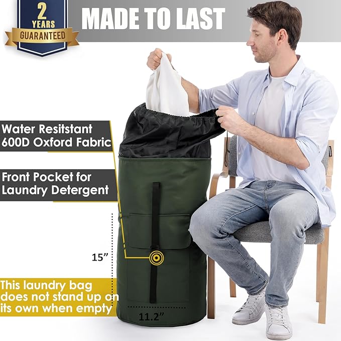 Backpack Laundry Bag, 115L Heavy Duty Extra Large College Laundry Backpack - Image 2