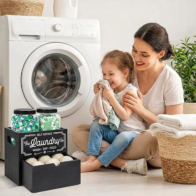 Dryer Sheet Holder for Laundry Room Organization, Laundry Pods Container for - Image 4