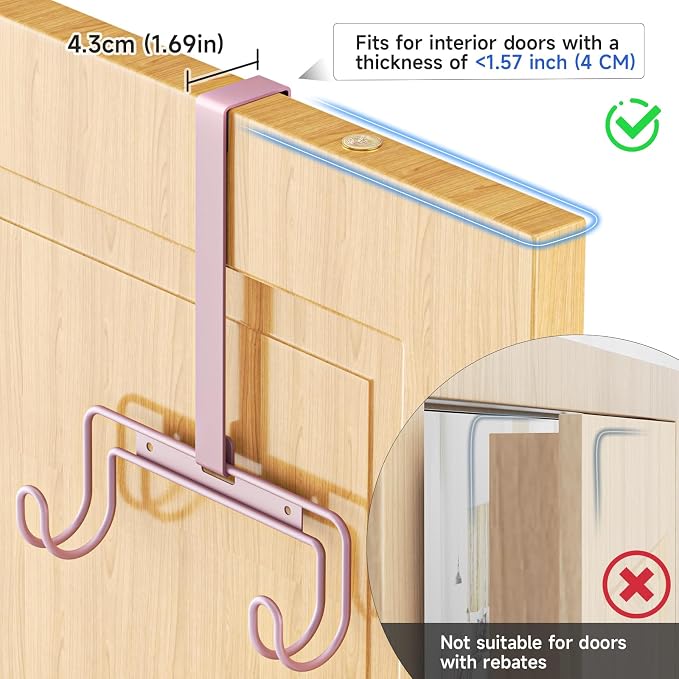 Over The Door & Wall Mount Ironing Board Hanger - Image 2