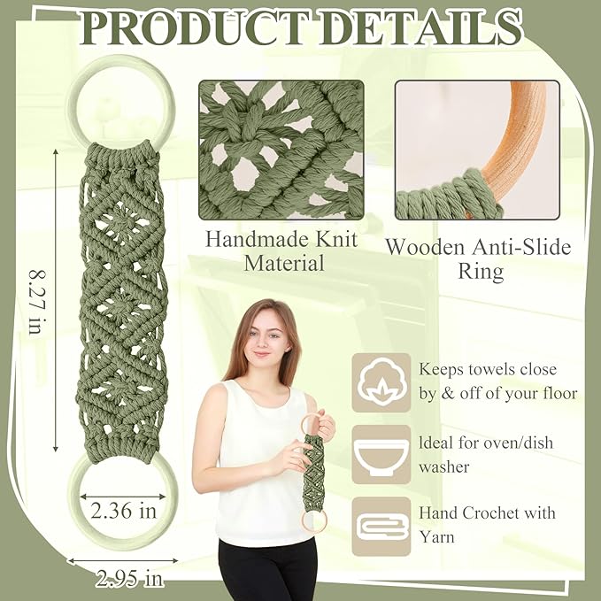 Tioncy 4 Pcs Kitchen Dish Towel Holder Mother's Day Gift - Image 2