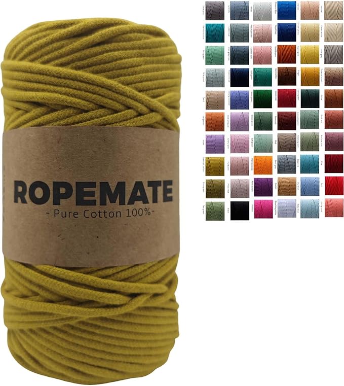 ROPEMATE 100% Cotton Braided Cord by ROPMEATE