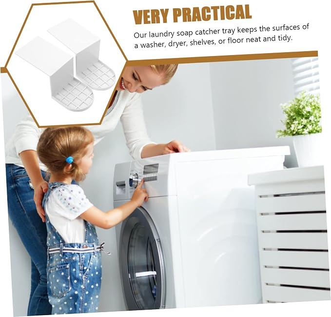 GLEAVI 2pcs Cup Holder Softener Cups Soap Organizer Detergent Holder Dispenser - Image 8