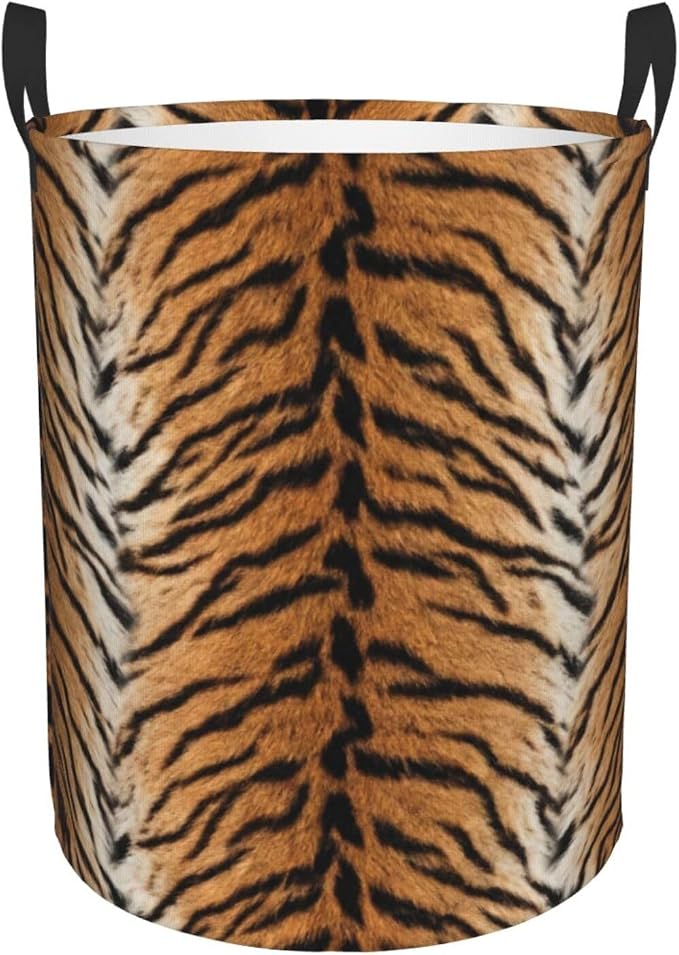 Tiger Animal Texture Laundry Hamper Bag - Image 9