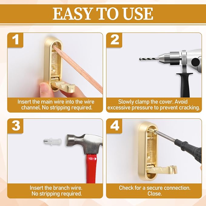 6 Pcs Gold Folding Wall Hooks, Heavy Duty Folding Coat Hooks - Image 4