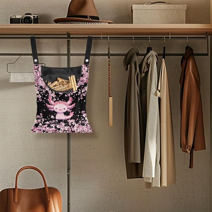 Axolotl Clothespin Bag with Hanging Hook - Image 5