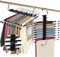 2Pack 9 Layers Foldable Pants Hangers Space Saving Trouser Hanger by trrcylp
