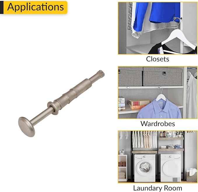 Brixwell Valet Pin Matt Nickel Aluminum Side Mounted Closet Hanger Support 4 - Image 4