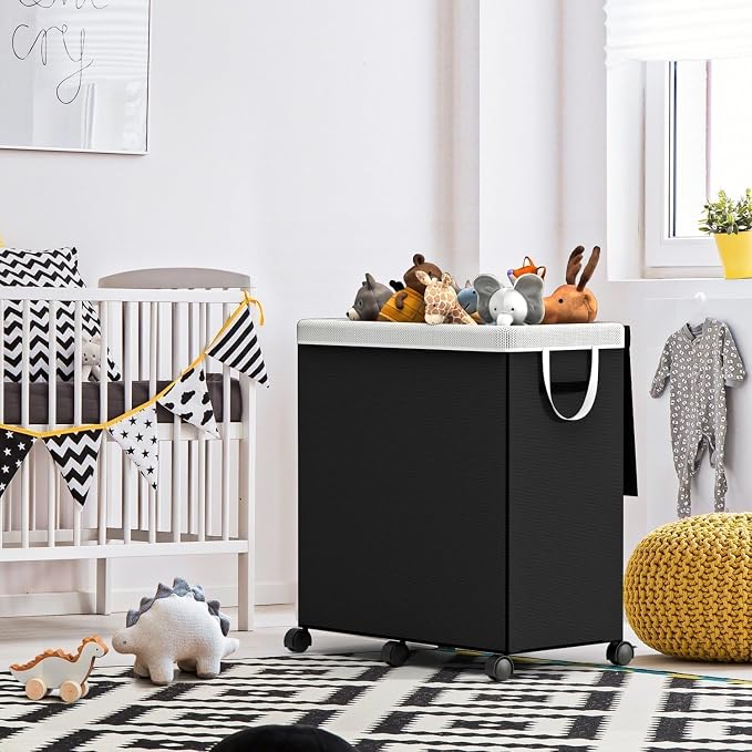 180L Large Laundry Hamper 2 Compartment - Image 6