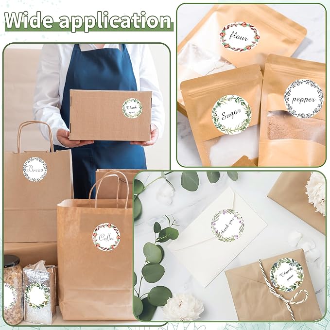 400Pcs Canning jar Labels, 2 inch White Mason jar Labels, Christmas Gift Labels - Image 5