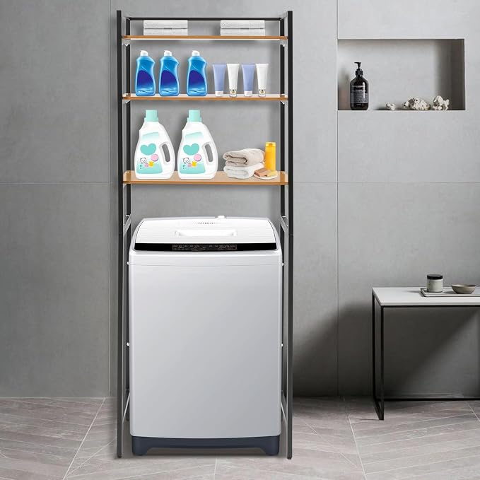 Over Washer and Dryer Storage Shelf Laundry Room Organization Storage Clothes - Image 6