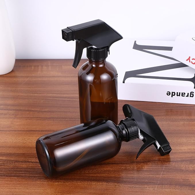 4pcs 250ml Brown Glass Spray Bottles - Image 2