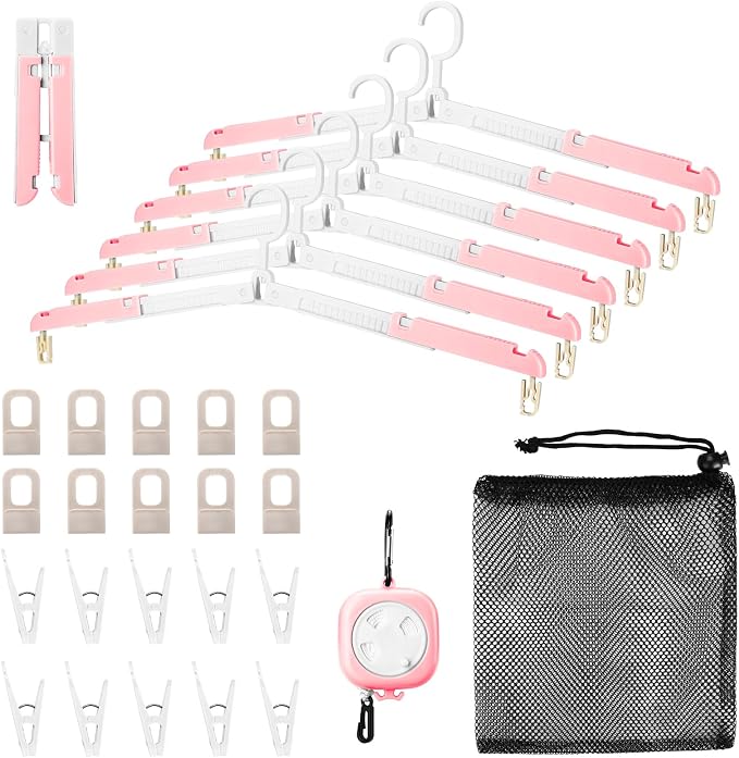 6 Pack Fodable Travel Hangers by Unknown