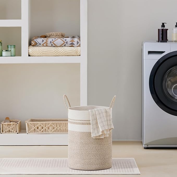 VIPOSCO Tall Laundry Hamper, Woven Rope Storage Basket - Image 7