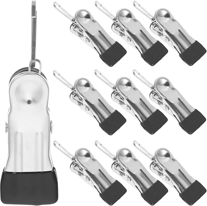 BESPORTBLE 20pcs Stainless Steel Windproof Clothespins by BESPORTBLE