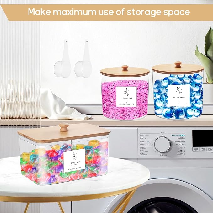 3 Pack Laundry Room Organization Storage Containers - Image 7