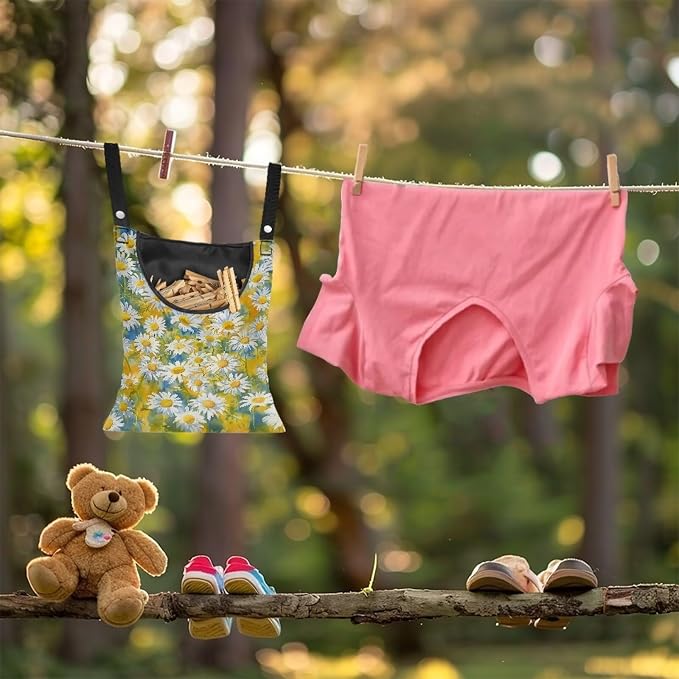 Daisy Hanging Clothes Pin Bag - Image 3