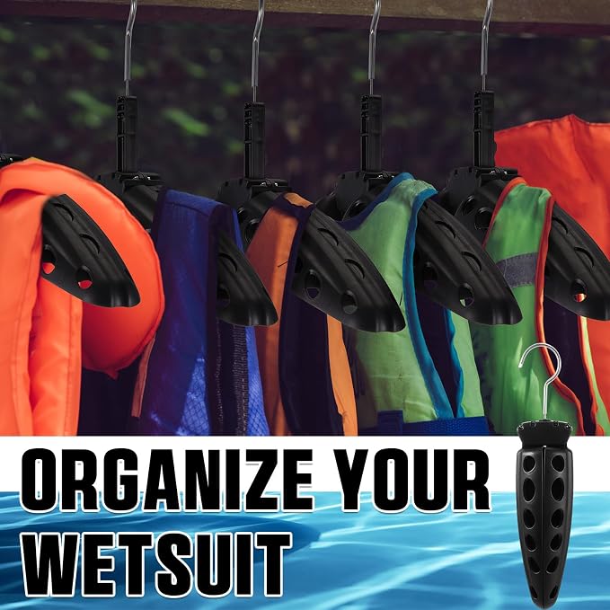 Mifoci 6 Pcs Wetsuit Hanger Foldable Surfing Suit Scuba Hangers Folding Vented - Image 5