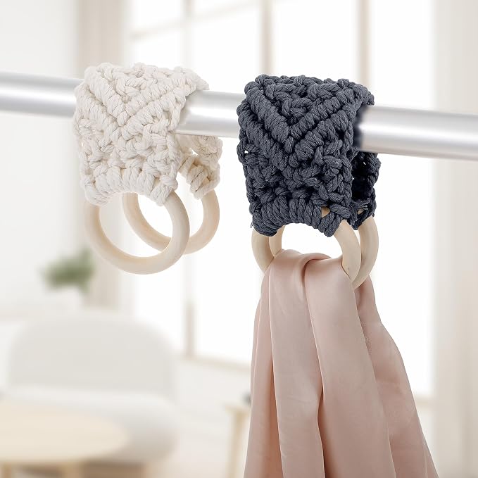 2 Pcs Handmade Crochet Dish Towel Holder Boho Kitchen Dish Towel Holders Knit - Image 3
