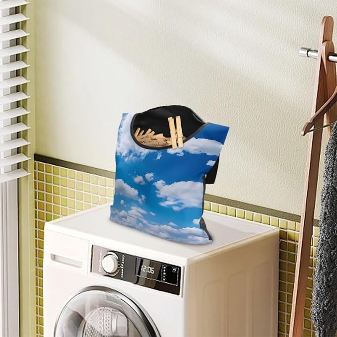 Cloud Clothespin Bag Holder Multi Purpose Hanging Storage Dust-Proof Pin - Image 2