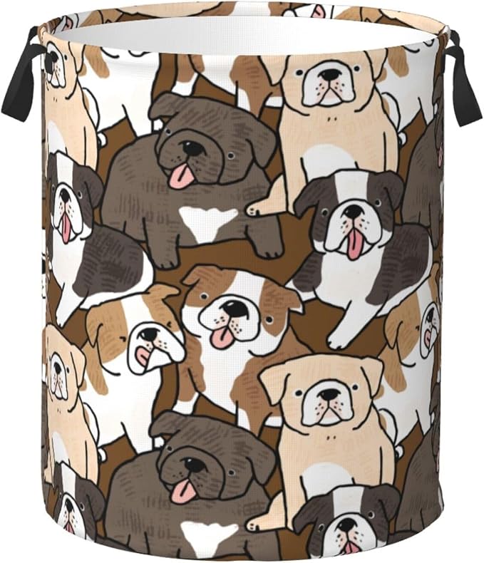 Cute Dogs Laundry Hamper Bag by Unknown