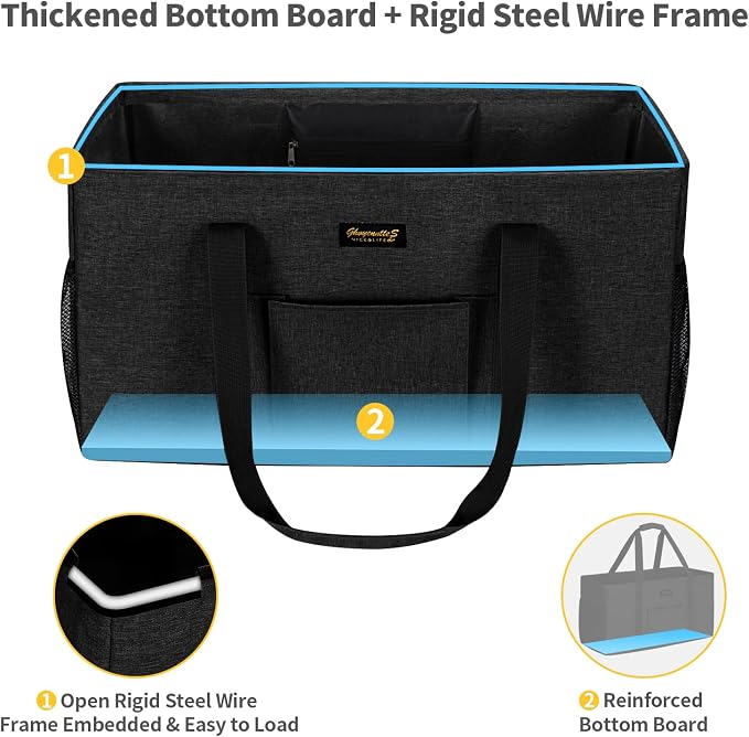 GhvyenntteS Extra Large Utility Tote Bag, Stand Up Utility Tote - Image 3