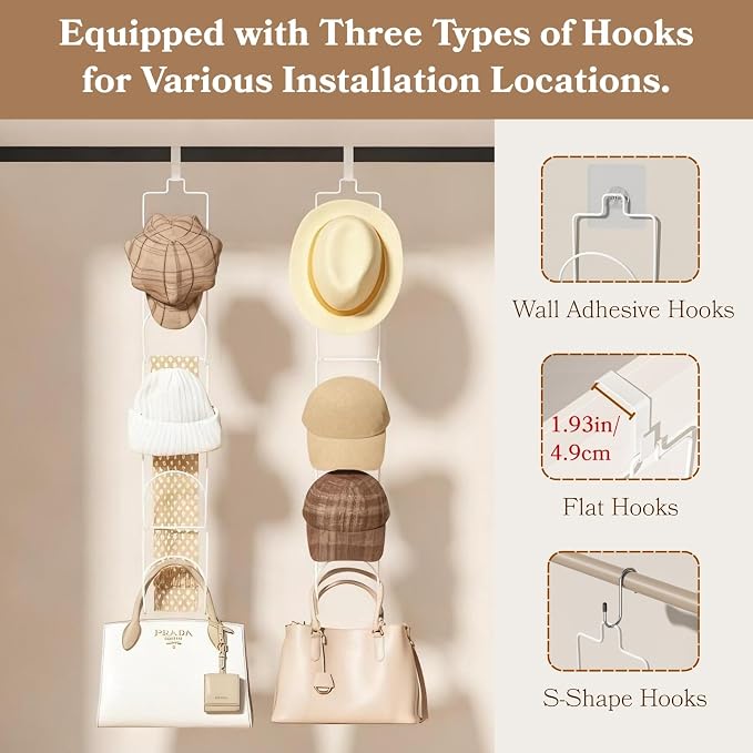 18 Pack Over The Door Hat Organizer - Image 7