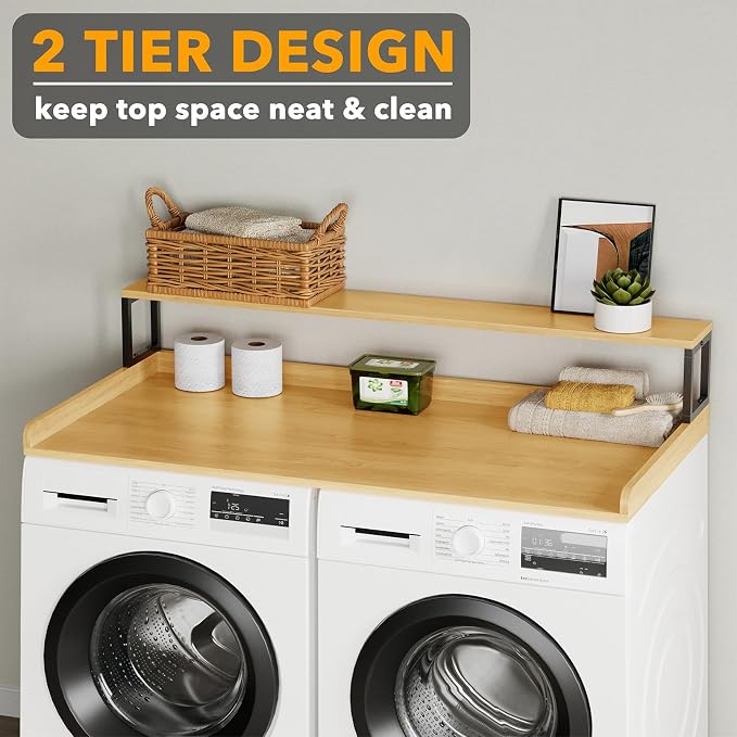 SpaceAid 2-Tier Washer Dryer Countertop, Laundry Topper - Image 5