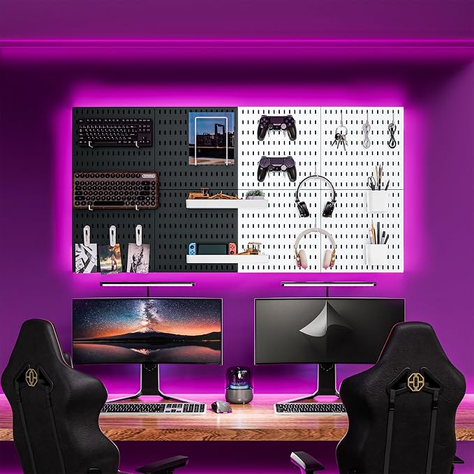 8-Pack 22"x44" Plastic Pegboard Panels Durable Modular Organizer Boards - Image 6