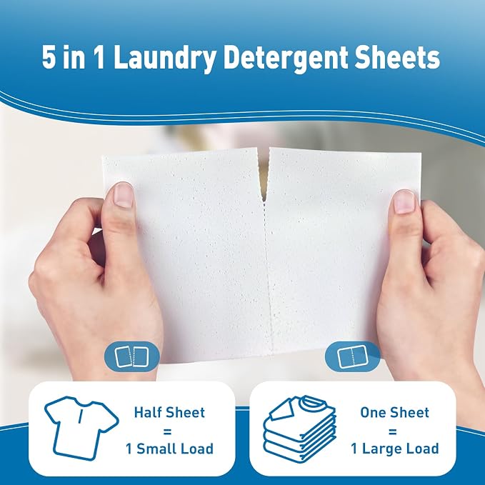 YUCO Laundry Detergent Sheets 80 Loads, Eco Friendly Laundry Soap Washer Sheets - Image 3