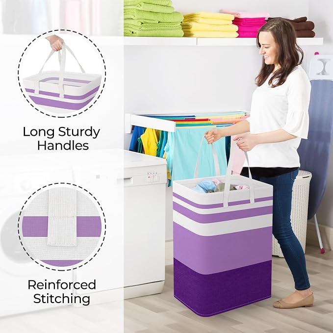 StorageRight Large Collapsible Laundry Basket Hamper - Image 4