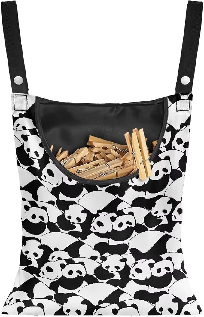 Panda Prin 2 Pcs Large Capacity 14.5 X 12 Inch Clothespin Bag by LJMKZJN