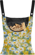 Daisy Print Clothespin Bag Space-Saving Laundry Hanging Storage Organizer by LJMKZJN