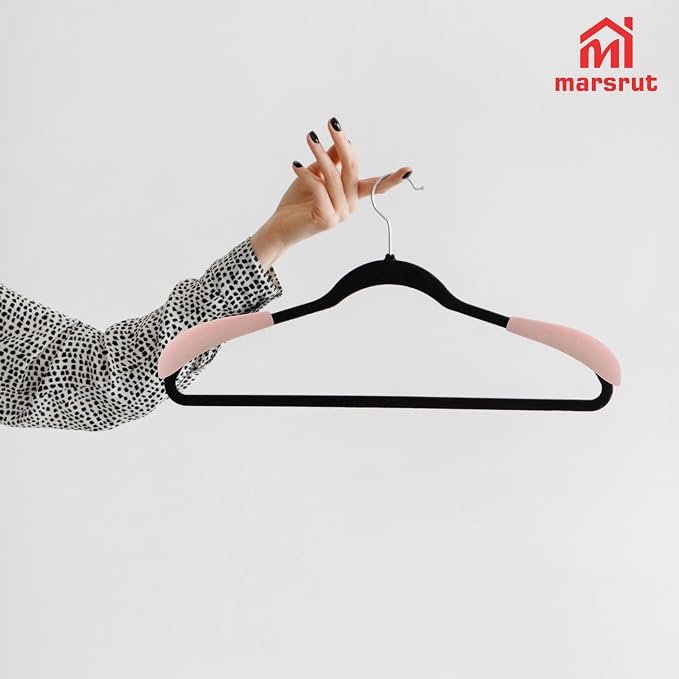 10pcs Velvet Hanger Shoulder Pads Forms Shapers, Non-Slip Cute Flocking - Image 4