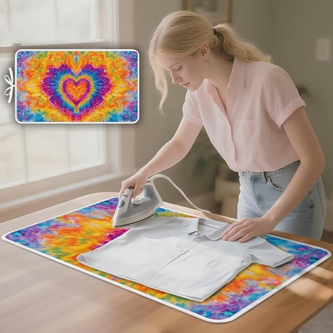 Ironing Mat Tie-dye Heart Shaped Pattern Portable Ironing Pad - Image 2