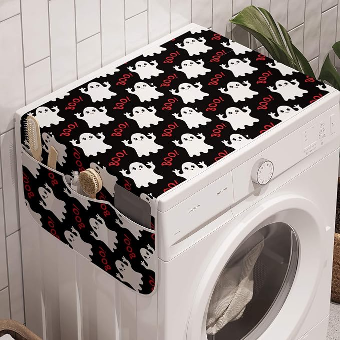Ambesonne Ghost Washing Machine Organizer, Happy Halloween Theme Silly Ghosts by Ambesonne