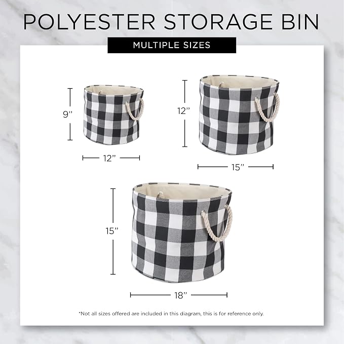 DII Polyester Container with Handles, Lattice Storage Bin, Large Round - Image 3