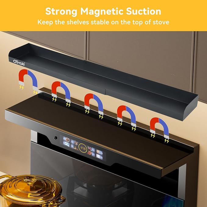 OTraki Magnetic Stove Top Shelf Spice Rack - Image 4
