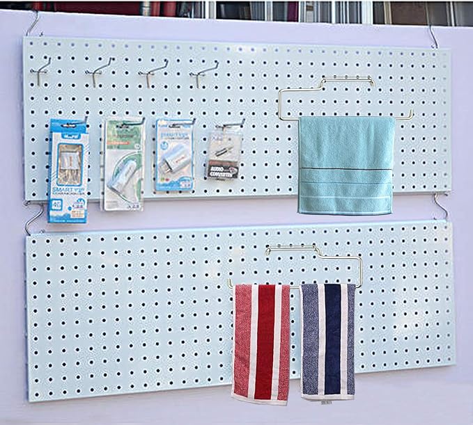 2 Pack Stainless Steel Pegboard Paper Towel Holder | Pegboard Hooks | Pegboard - Image 5