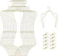 10Pack Gold Color Foldable Metal Bikini Hanger Full Body Shape Bathing Hanger by Aueabc