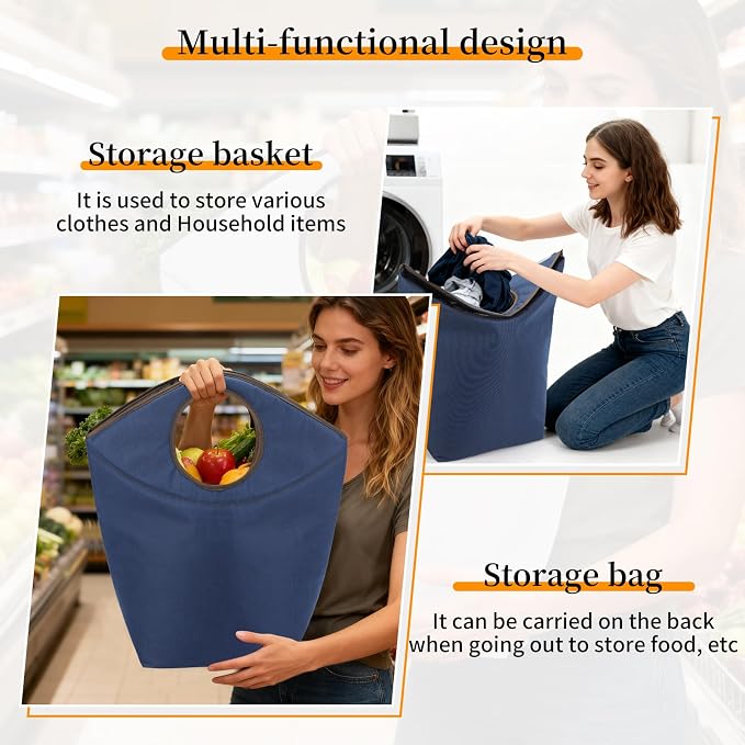 90L Foldable Laundry Basket - Image 5