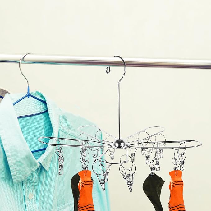 Foldable Stainless Steel Sock Hanger - Image 9