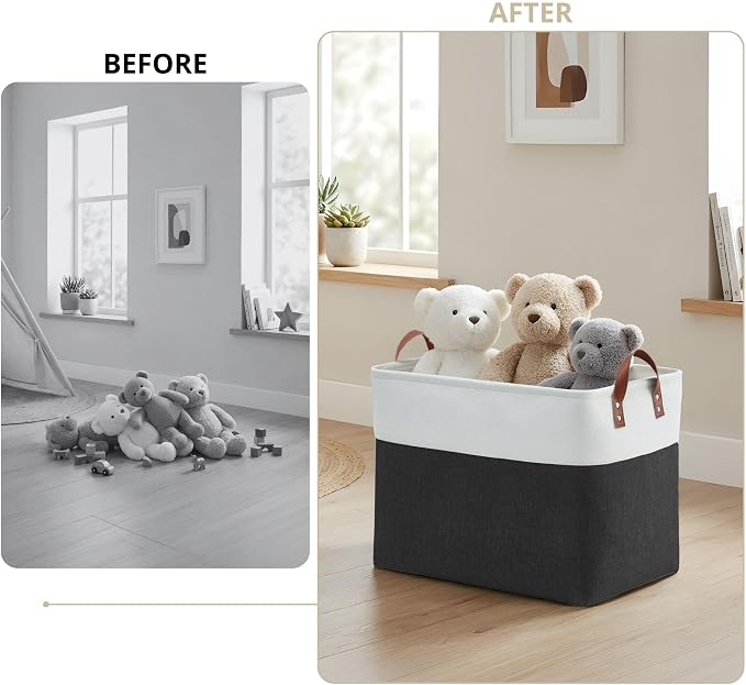DECOMOMO Extra Large Storage Baskets, Fabric Storage Bins - Image 4